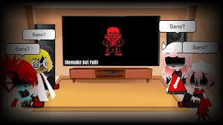 UnderFell UndyneAlphyToriel and EdgyPap react their San fightFULL [upl. by Durer643]