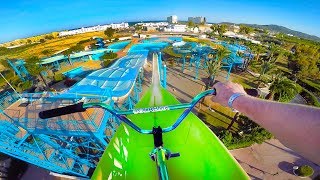 BMX RIDING AT INSANE ABANDONED WATERPARK IBIZA [upl. by Tija]