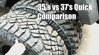 35s vs 37s Comparison Jeep Wrangler [upl. by Llerrit641]