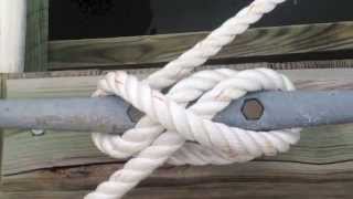 How to Tie a Cleat Hitch  Boating Tips [upl. by Peddada909]