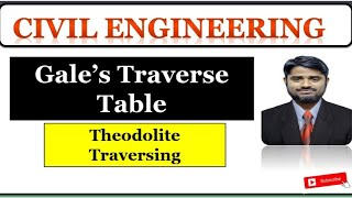 Gales Traverse Table  Theodolite Traversing  Surveying [upl. by Flori]