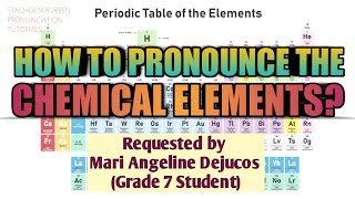 HOW TO PRONOUNCE THE 118 ELEMENTS IN PERIODIC TABLE  Teacher Maureen [upl. by Hassett]