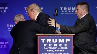 Donald Trump rushed off stage during rally in Nevada [upl. by Ailssa234]