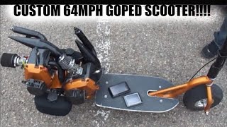 64MPH TOP SPEED GoPed Stand Up Scooter quot2 MOTORSquot [upl. by Gerrit]