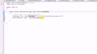 Learning Java Part 15 Reading Text from Files [upl. by Arayt]