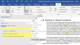 Organize Your Word Documents using the Navigation Pane [upl. by Kedezihclem]