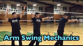 Arm Swing Mechanics  3 Motions part 12  How to SPIKE a Volleyball Tutorial [upl. by Aracat]