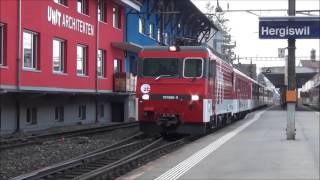 Die Zentralbahn in Hergiswil im März 2015 [upl. by Corso222]