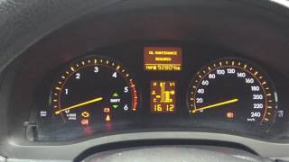 Toyota Avensis service light reset [upl. by Gefell]