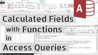 Using Functions in Access Queries  Tutorial [upl. by Salahcin]