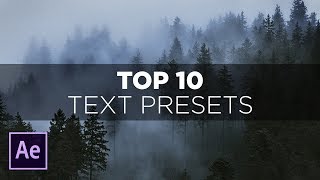 Top 10 Text Presets in After Effects [upl. by Ahsiuqet135]