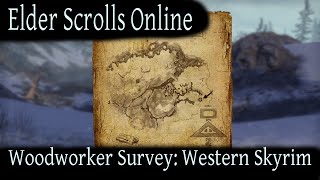 Woodworker Survey Western Skyrim Elder Scrolls Online ESO [upl. by Eenehs533]