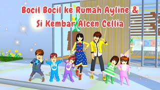 Ayline amp Si Kembar Alcen Cellia  Bocil Bocil ke Rumah Ayline  Sakura School Simulator [upl. by Adilem]