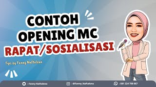 Contoh MC Formal Opening Sosialisasi Script Pembawa Acara Rapat Contoh Menjadi MC Untuk Pemula [upl. by Reinhardt391]