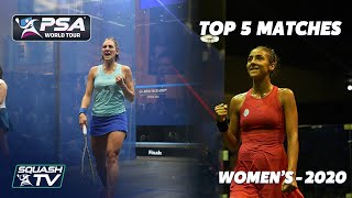 Top 5 Womens Squash Matches of 2020 [upl. by Abey614]