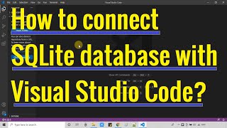 How to connect SQLite datbase with Visual Studio Code [upl. by Iaras]