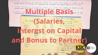 Partnership Profit Distribution  Multiple Basis Part 1 [upl. by Omsoc473]