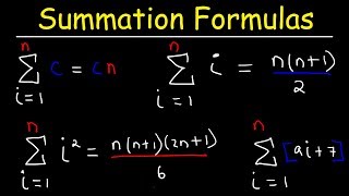 Summation Formulas and Sigma Notation  Calculus [upl. by Modesty]