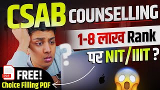 CSAB Counselling 2024 FREE Choice Filling PDF🔥 Shocking Cutoff😱 [upl. by Abigail604]