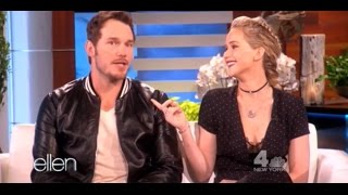 Jennifer Lawrence and Chris Pratt at The Ellen DeGeneres Show 11102016  Full interview [upl. by Ardnuasac75]