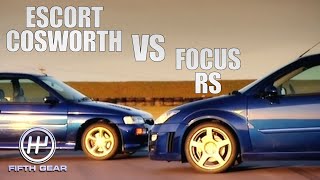 Escort Cosworth VS Focus RS  Fifth Gear Classic [upl. by Kirt891]