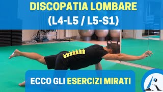 DISCOPATIA LOMBARE ecco gli ESERCIZI MIRATI [upl. by Flam19]