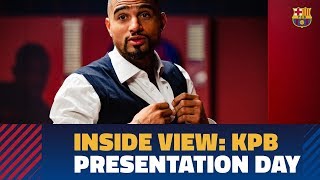 BEHIND THE SCENES KevinPrince Boatengs first day at Camp Nou [upl. by Atina]