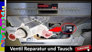 Reparaturanleitung für Spülmaschinen Zulauf  Ablauf Ventil Siemens  Bosch [upl. by Johansen]