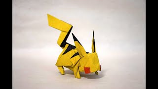 Origami Pikachu  How to make an Origami Pikachu [upl. by Halimaj]