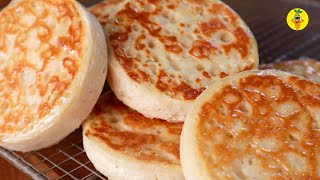 Traditional Homemade British Crumpet Recipe [upl. by Nocam]