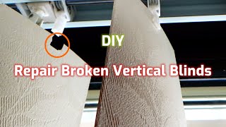 Fixing Broken Vertical Blinds  Inexpensive Vertical Blind Repair [upl. by Atnahsa982]