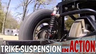 Watch Harley Trike Shocks In Action Going Down Road [upl. by Emarej540]