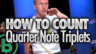 How To Count Quarter Note Triplets  Beginner Drum Lessons [upl. by Kathlene]