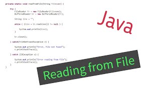 Java  Reading from a Text File using a BufferedReader [upl. by Leohcin]