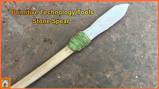 Primitive Technology Tools  How To Make Stone Spear [upl. by Given]