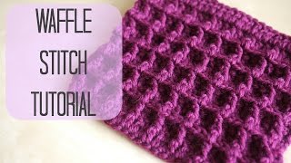 CROCHET How to crochet the Waffle stitch  Bella Coco [upl. by Anthea]