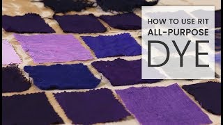 How to Dye Fabric Rit AllPurpose Dye [upl. by Aigil]