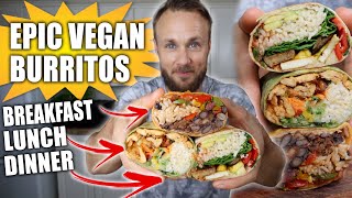 3 HIGH PROTEIN VEGAN BURRITOS  EASY RECIPES 🌱🌯🔥 [upl. by Acisse190]