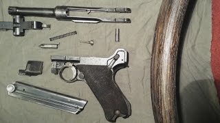 Luger P08 Disassembly and Reassembly Fieldstrip [upl. by Harriett391]