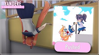 Pushing Osana Off Of The School Roof  Yandere Simulator Demo [upl. by Anilyx727]