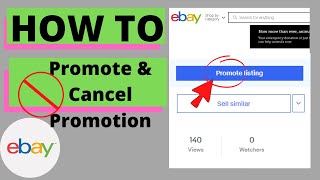 HOW TO PROMOTE LISTINGS and HOW TO STOP PROMOTING  eBay [upl. by Laurita]