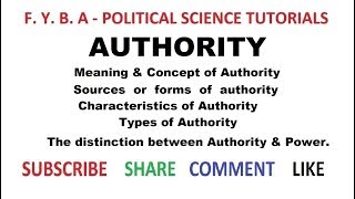 Authority  Meaning amp Concept [upl. by Idas442]