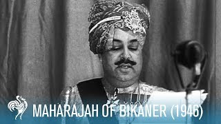 Maharajah Of Bikaner A Royal Birthday 1946  British Pathé [upl. by Hulda]