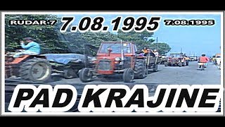 PAD KRAJINE NAROD NA TRAKTORIMA NAPUŠTA KNIN 7081995 [upl. by Elades]