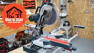 Bosch GCM 12 SDE My new shop mitre saw [upl. by Arhoz]