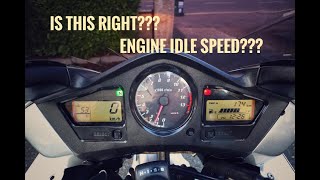 Honda VFR800 VTEC Idle Speed Adjustment [upl. by Richards216]