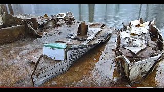 Four Cardboardia wrecks EXPOSED out of water [upl. by Boni]