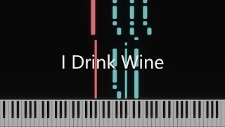 I Drink Wine  Adele Piano Tutorial [upl. by Arrad]