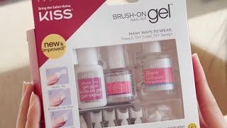 DIY Manicure Tutorial  Kiss Brush On Gel Nail Kit [upl. by Nodnyl]