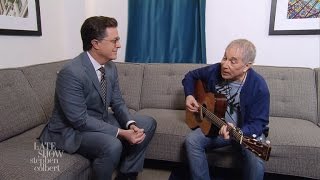 Paul Simon And Stephen Colbert Are Feelin Groovy [upl. by Nodyarb]